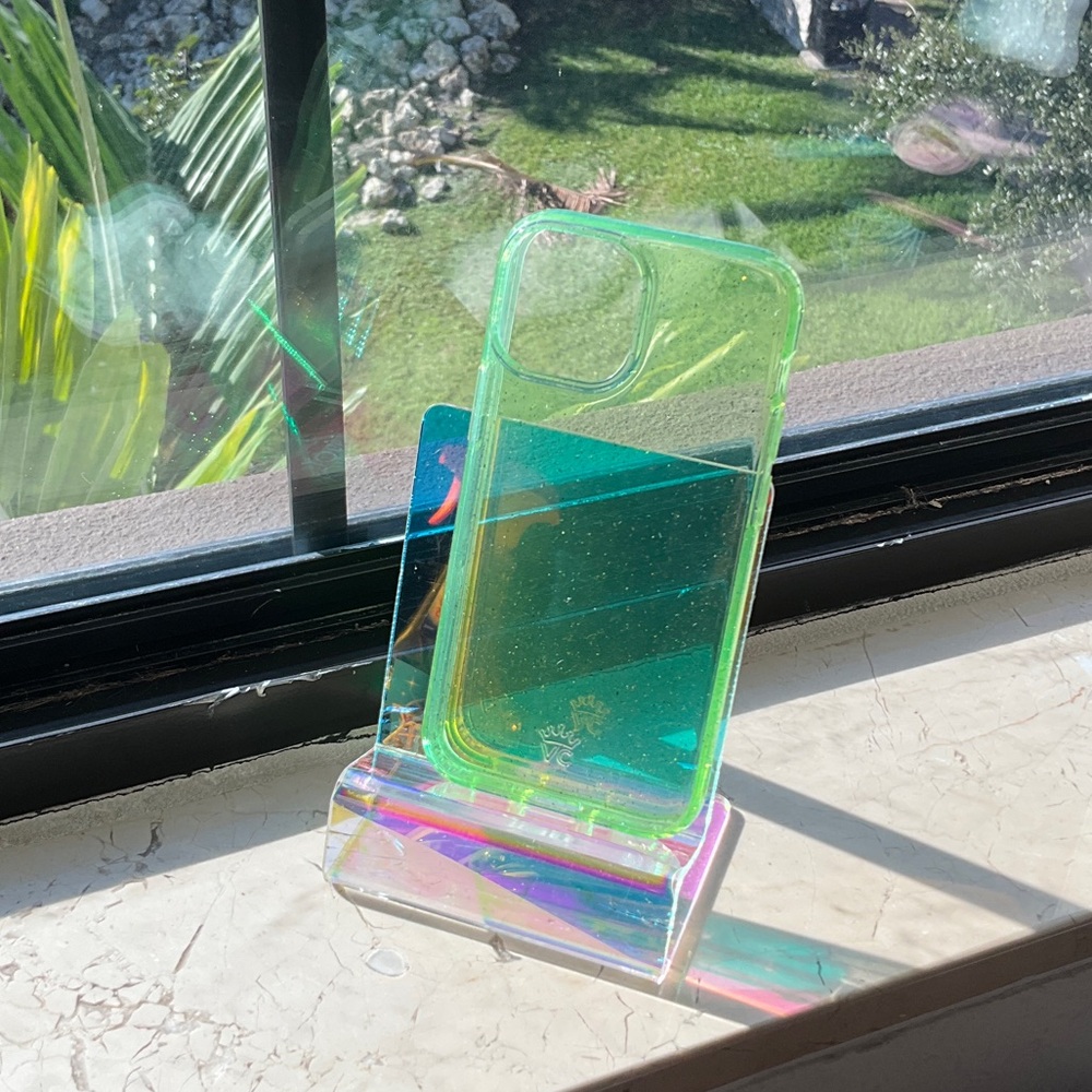 Velvet Caviar iPhone 13 mini glitter green case